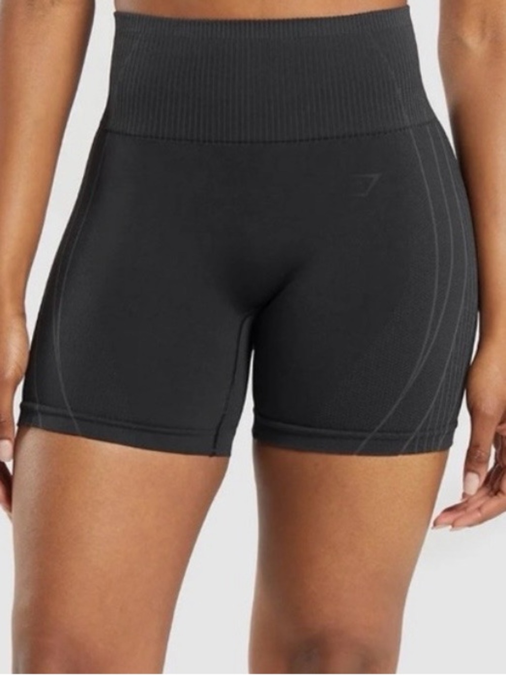 Gymshark black contour heart seamless shorts